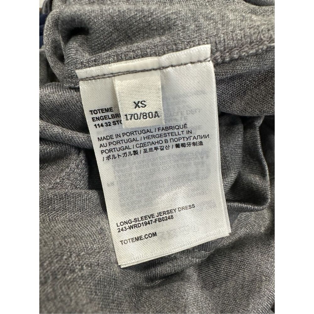 NWT Toteme Crew Neck Long Sleeve Pullover Jersey Maxi Dress Gray Melange XS $520 - Picture 11 of 11